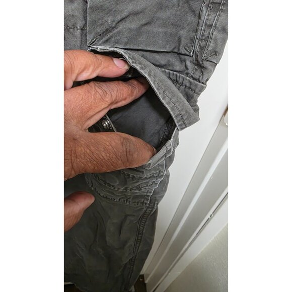 Old Navy Men's Gray Cargo Pants Size 40 x 30 Adjustable Drawstring Waist Multipl - Picture 6 of 8